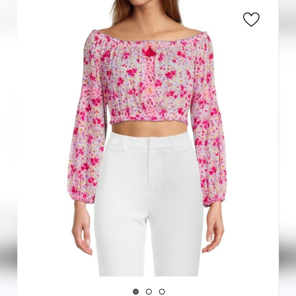 Rachel Floral Crop Top Size Small